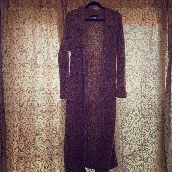 ~Marco G.~ Vintage Brown Extra Long Sweater Coat - Picture 7 of 7